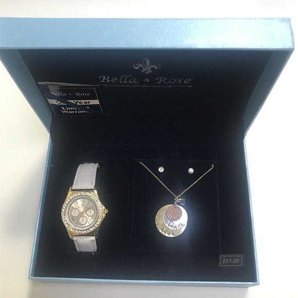 Bella & Rose Watch, Necklace & Earrings Set - Picture 3 of 14